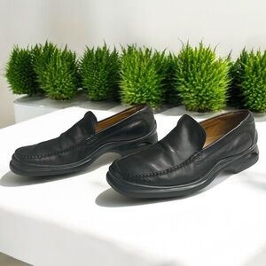 Cole Haan Air men sz 8.5 Black Leather Slip on Driving Loafer Casual Dress Shoe